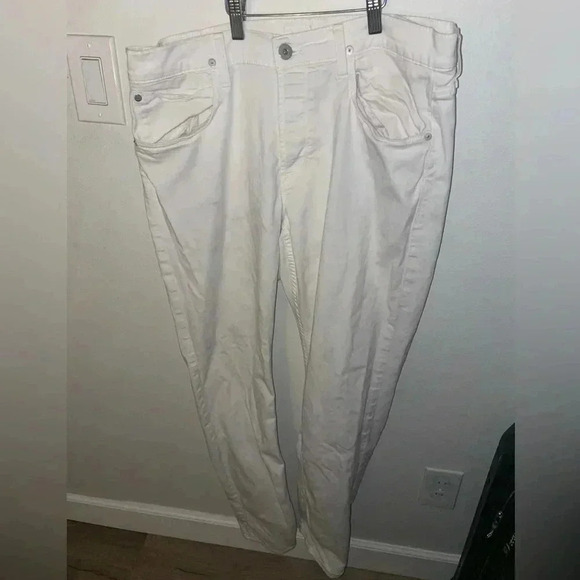 Hudson Jeans white Blake slim straight pants size 36 - Picture 1 of 9